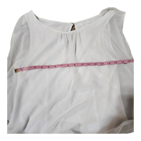 Aidan Mattox Ivory Sequin Skirt Blouson Cocktail Mini Dress Size 10 - Picture 9 of 10